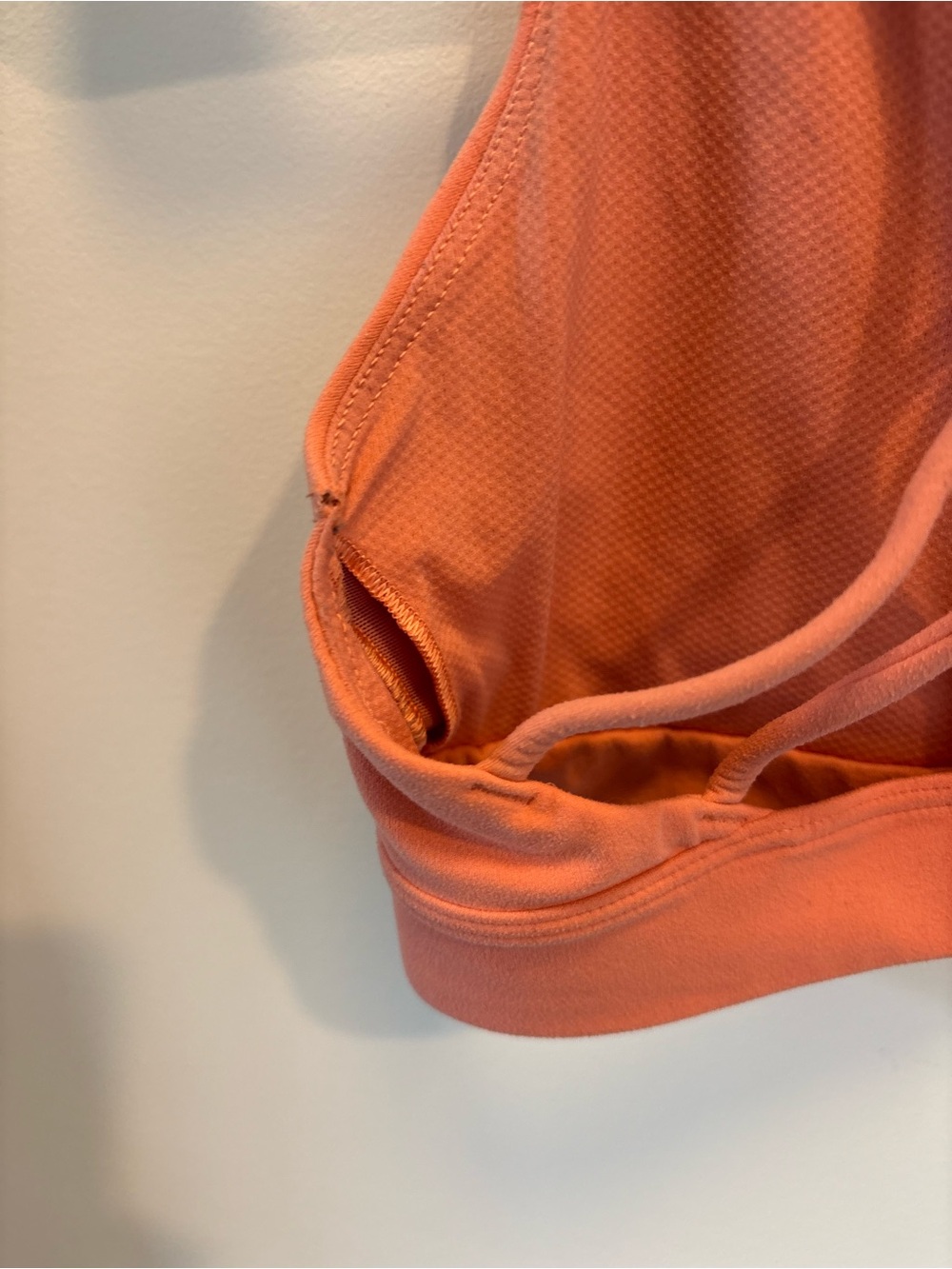 Athleta Coral Orange Strappy Sports Bra - Picture 3 of 3